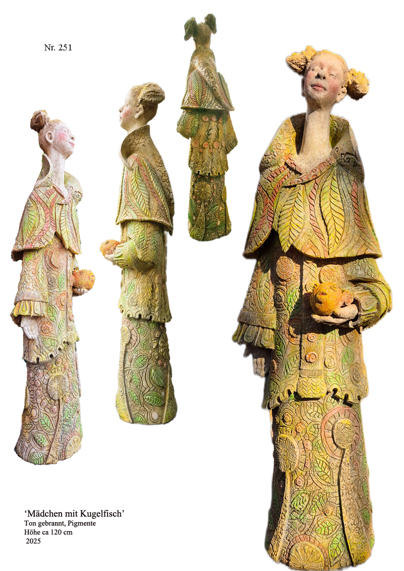 Mädchen mit Kugelfisch repsd